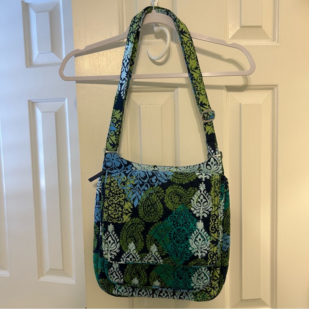 Vera Bradley Messenger Crossbody Bag Caribbean Sea Print